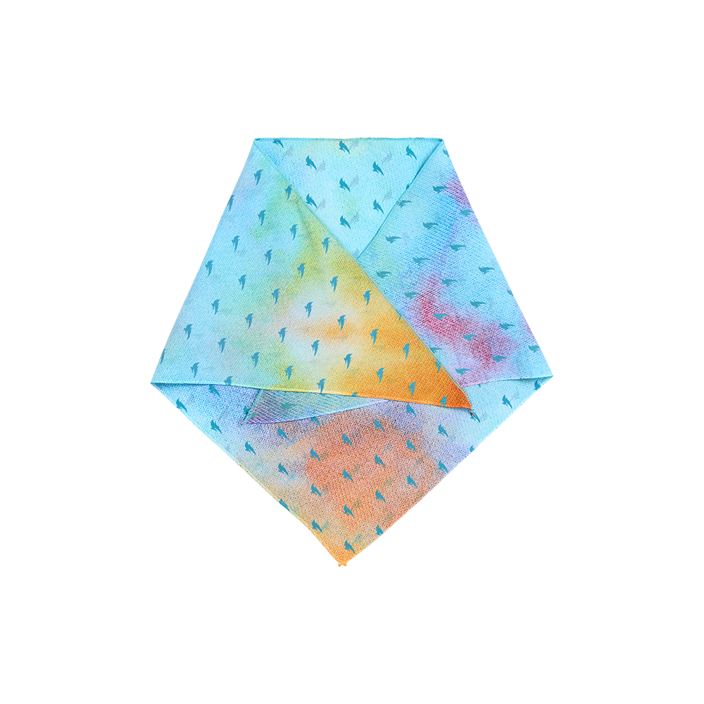 ILLENIUM Tie Dye Dog Bandana Folded