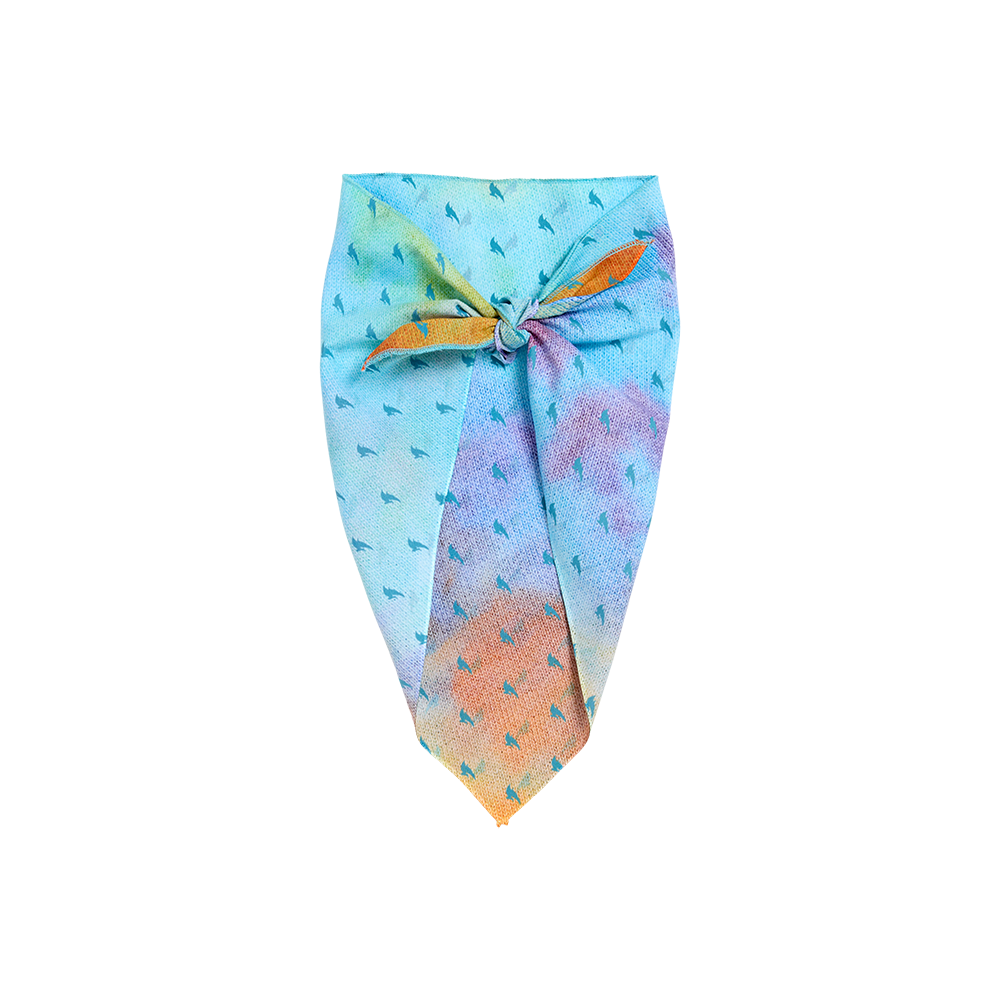 ILLENIUM Tie Dye Dog Bandana Tied